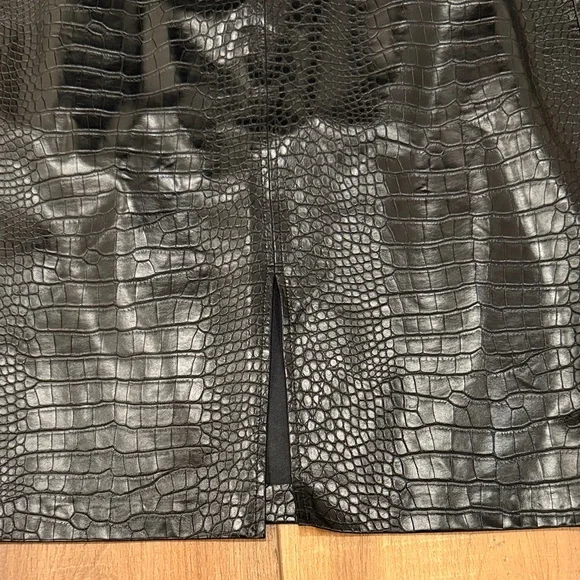 Pencil skirt in croc-embossed faux leather JCrew size 8 - Picture 4 of 9
